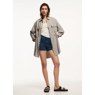 ZARA - 【新品未使用】ZARA フルイドシャツジャケット