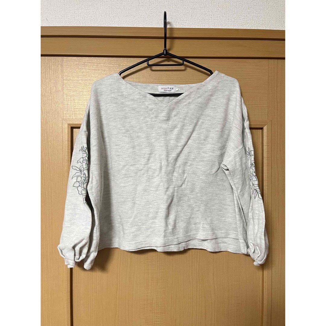 anyFAM(エニィファム)のレディース 刺繍入りトレーナー レディースのトップス(トレーナー/スウェット)の商品写真