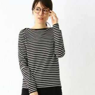 トゥービーバイアニエスベー(To b. by agnès b.)のTo b by agnes b　セーラーボーダーＴシャツ　リブ　カットソー(カットソー(長袖/七分))