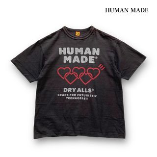 ヒューマンメイド(HUMAN MADE)の【HUMAN MADE】ヒューマンメイド ハート連ロゴ プリント Tシャツ XL(Tシャツ/カットソー(半袖/袖なし))