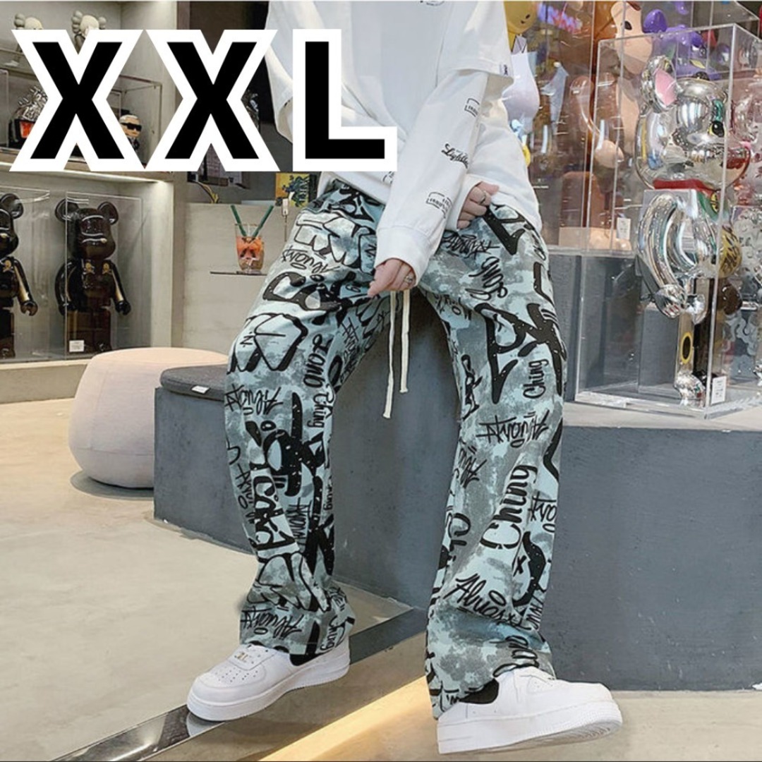 メンズ　カジュアル　パンツ 韓国 y2k 原宿　ストリート　XXL 英文字　ロゴ メンズのパンツ(チノパン)の商品写真