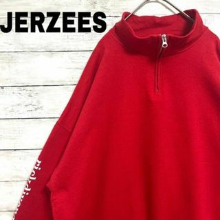 ジャージーズ(JERZEES)の23g US古着 JERZEES 企業ロゴ ハーフジップスウェット 裏起毛(スウェット)