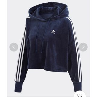 オリジナルス(Originals（adidas）)のadidas originals ベロアクロップドパーカー(パーカー)