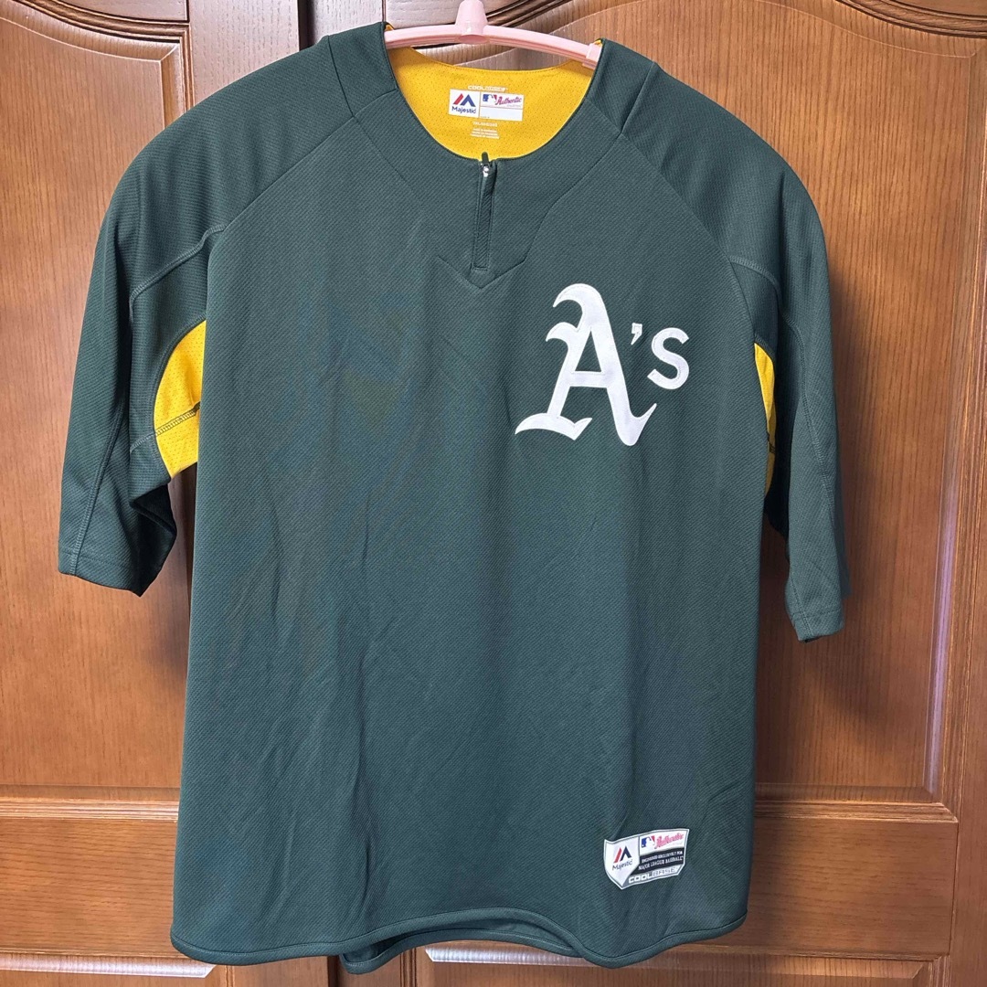 Majestic(マジェスティック)の新品未使用　MLB オーセンティック　練習着　アスレチックス メンズのトップス(Tシャツ/カットソー(半袖/袖なし))の商品写真