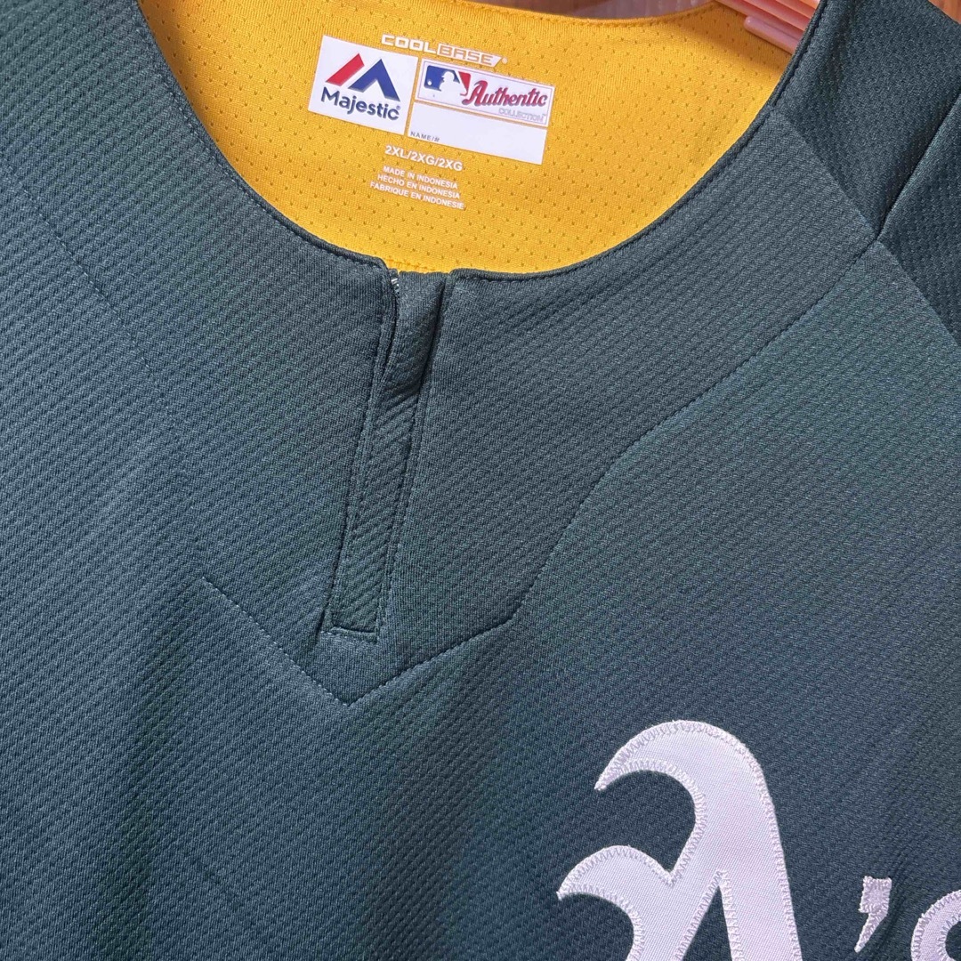 Majestic(マジェスティック)の新品未使用　MLB オーセンティック　練習着　アスレチックス メンズのトップス(Tシャツ/カットソー(半袖/袖なし))の商品写真