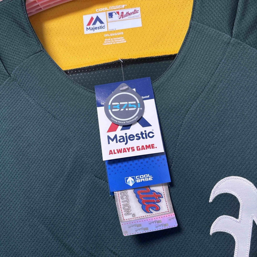 Majestic(マジェスティック)の新品未使用　MLB オーセンティック　練習着　アスレチックス メンズのトップス(Tシャツ/カットソー(半袖/袖なし))の商品写真