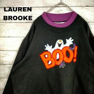 64e LAUREN BROOKE スウェット ゴースト 裏起毛 レイヤード(トレーナー/スウェット)