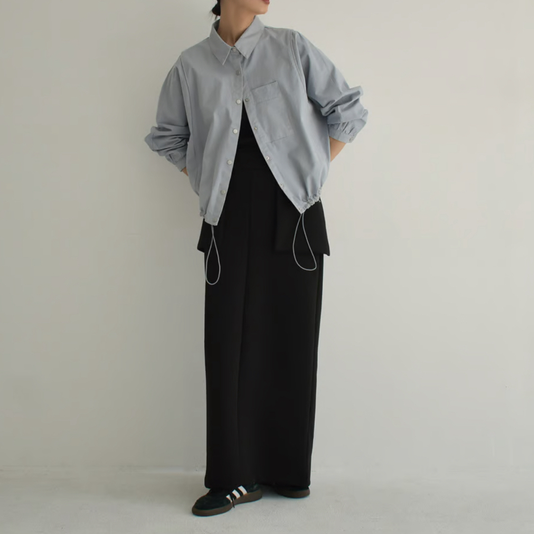 lavish gate tops-02455ドローストリング ドルマン シャツ レディースのトップス(シャツ/ブラウス(長袖/七分))の商品写真