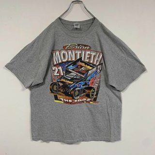 カーレースバギー プリントグレー Tシャツ XLサイズ(Tシャツ/カットソー(半袖/袖なし))