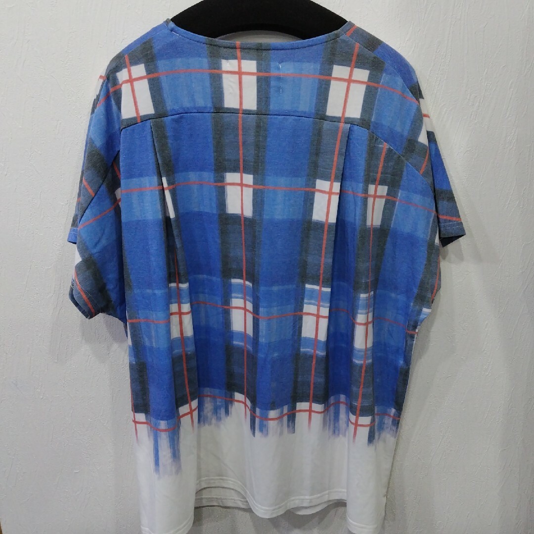 osharewalker(オシャレウォーカー)の新品・n’Or（オシャレウォーカー）・ラフモードチェック柄Tシャツ レディースのトップス(Tシャツ(半袖/袖なし))の商品写真