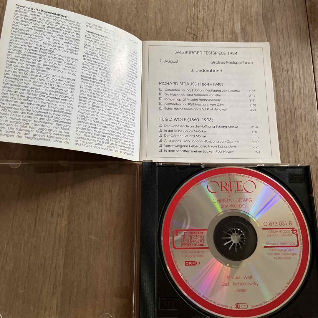CHRISTA LUDWIG 1984Live エンタメ/ホビーのCD(クラシック)の商品写真