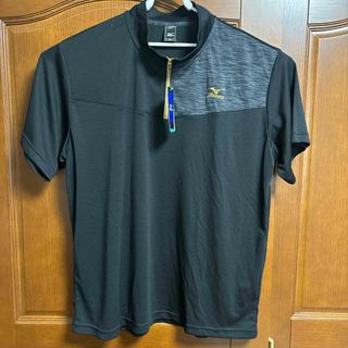 ミズノ(MIZUNO)の新品未使用タグ付き　ミズノ　半袖　Tシャツ　黒(Tシャツ/カットソー(半袖/袖なし))