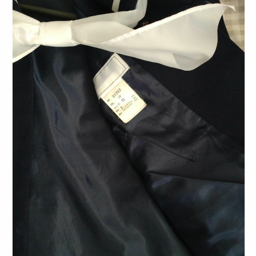 セーラー服  スカーフ 2点セット 大きいサイズ冬物白1本線女子紺 No6249 エンタメ/ホビーの同人誌(コスプレ)の商品写真