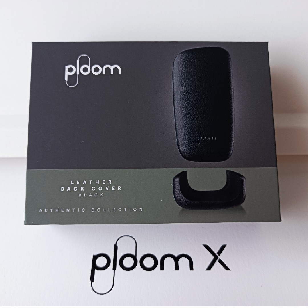 【新品】PloomX／レザーバックカバー（ブラック）／プルームX／電子 メンズのファッション小物(タバコグッズ)の商品写真