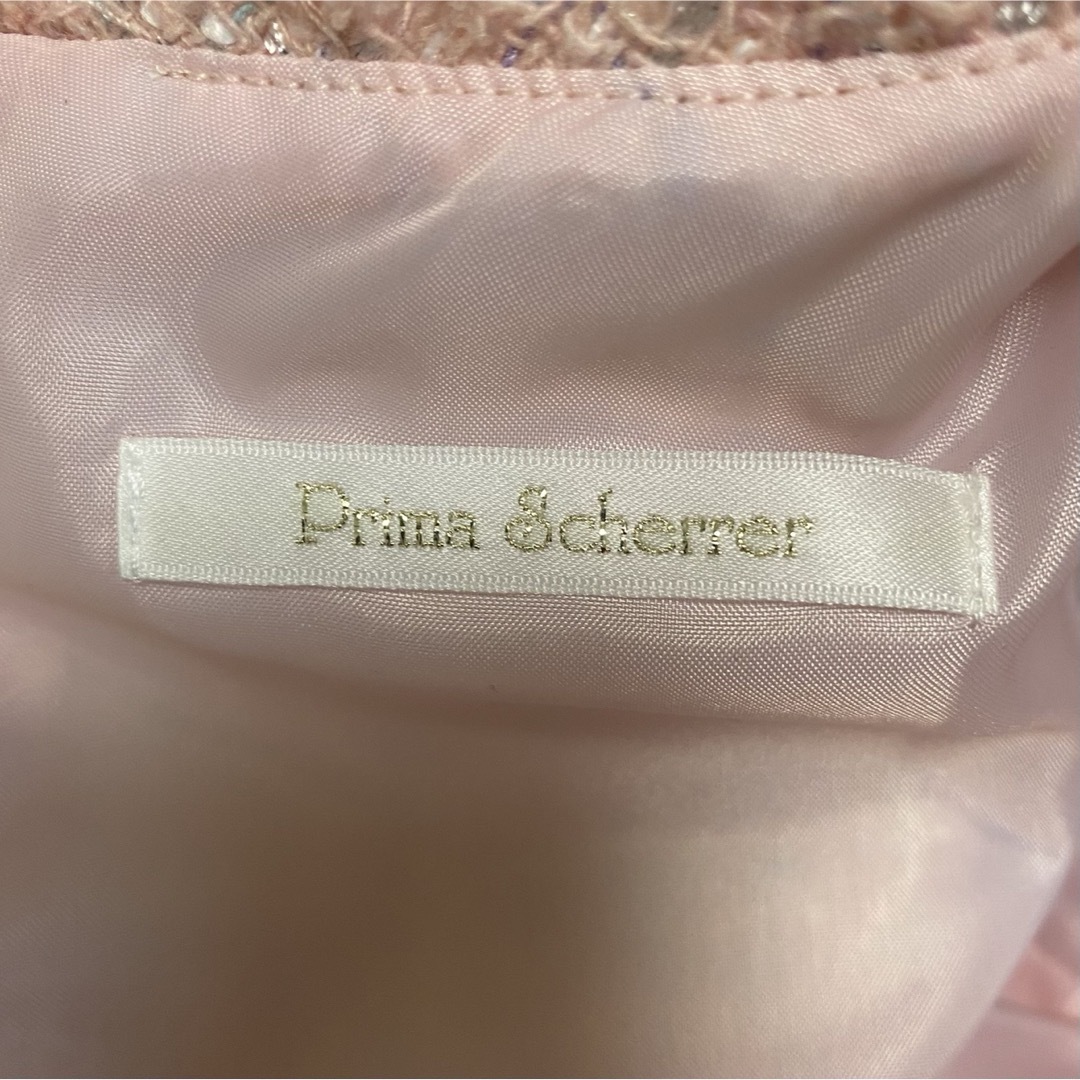 Prima Scherrer(プリマシェレル)の美品✨プリマシェレル　　ツイードワンピース　ピンク　M レディースのワンピース(ひざ丈ワンピース)の商品写真