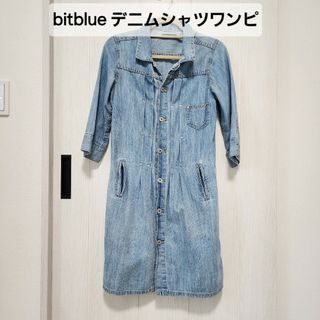 bitblue デニム 7分袖 シャツワンピ デニムアウター ライトアウター(Gジャン/デニムジャケット)