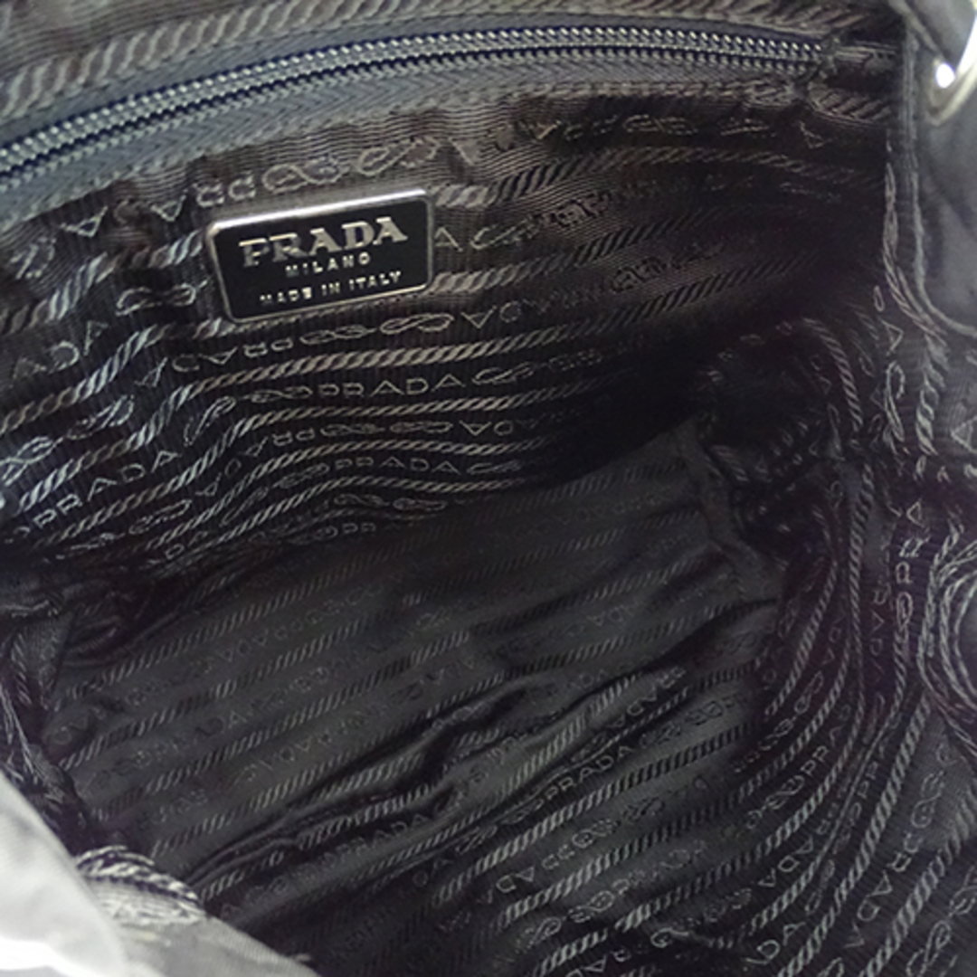 プラダ PRADA バッグ レディース ブランド リュック バックパック ナイロン ブラック シルバー金具 ロゴ