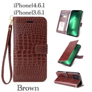 iPhone14 6.1 iPhone 13 6.1 手帳型ケース　レザー 革(iPhoneケース)