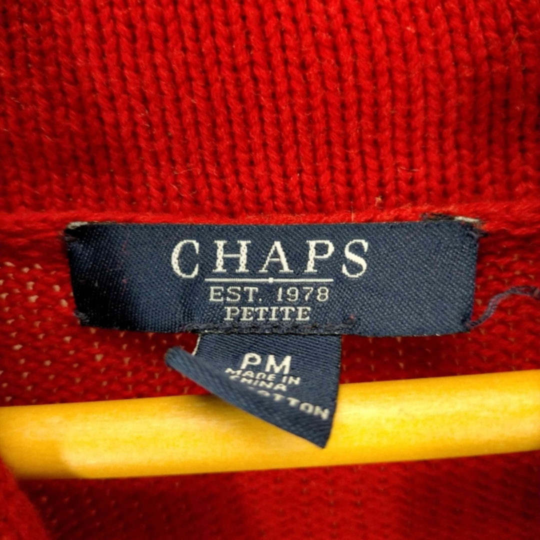 CHAPS(チャップス)のCHAPS(チャップス) ベルト付き ショールカラー コットンニット レディース レディースのトップス(ニット/セーター)の商品写真