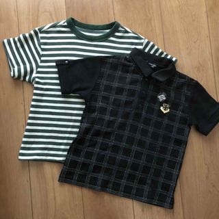 コムサイズム(COMME CA ISM)の値下げ美品コムサイズム120ポロシャツ、UNIQLOTシャツセット(Tシャツ/カットソー)