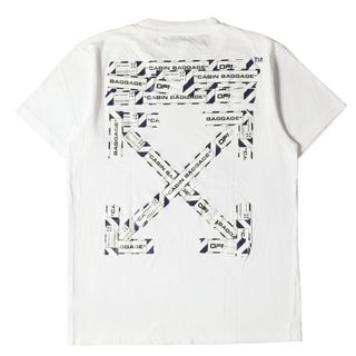 オフホワイト(OFF-WHITE)のOFF-WHITE オフホワイト Tシャツ サイズ:L 20SS エアポートテープ アロー クルーネック 半袖Tシャツ AIRPORT TAPE S/S SLIM TEE ホワイト 白 トップス カットソー【メンズ】【中古】(Tシャツ/カットソー(半袖/袖なし))