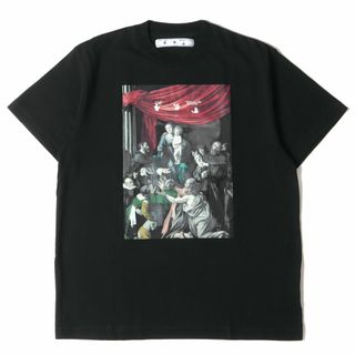 オフホワイト(OFF-WHITE)の新品同様 OFF-WHITE オフホワイト Tシャツ サイズ:XXS 20AW 絵画グラフィック オーバーサイズ クルーネック 半袖Tシャツ CARAVAGGIO S/S OVERSIZED TEE ブラック 黒 トップス カットソー【メンズ】【中古】(Tシャツ/カットソー(半袖/袖なし))