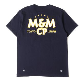 エムアンドエム(M&M)のM&M エムアンドエム Tシャツ サイズ:M 21SS ブランドロゴ ポケット ヘビーウェイト クルーネック 半袖Tシャツ PRINT S/S POCKET T-SHIRT ネイビー 紺 トップス カットソー【メンズ】【中古】(Tシャツ/カットソー(半袖/袖なし))