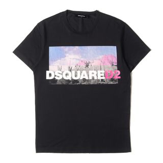 DSQUARED2 - DSQUARED2 ディースクエアード Tシャツ サイズ:M 18AW フォトグラフィック ロゴ クルーネック 半袖Tシャツ S71GD0675 S22844 ブラック 黒 トップス カットソー【メンズ】【中古】