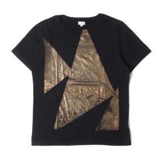 ポールスミス(Paul Smith)のPaul Smith ポールスミス Tシャツ サイズ:M グラフィック 箔プリント クルーネック 半袖Tシャツ ブラック 黒 トップス カットソー コットンジャージ 日本製【メンズ】【中古】(Tシャツ/カットソー(半袖/袖なし))