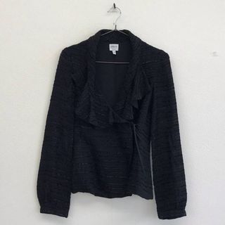 ARMANI COLLEZIONI - 『USED美品』 ARMANI COLLEZIONI アルマーニコレッツォーニ  カーディガン ボレロ カーディガン ジャケット サイズ38 イタリア製ブラック レディース【中古】