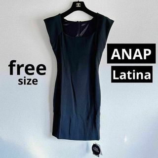 ANAP◆LATINA◆ワンピース◆シンプル◆黒◆フォーマル◆かわいい◆おしゃれ(ミニワンピース)