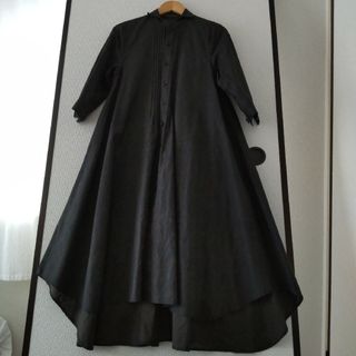 Yohji Yamamoto - 2023SS★ヨウジヤマモト★製品洗い加工 リネン 七分袖フレアシャツワンピース