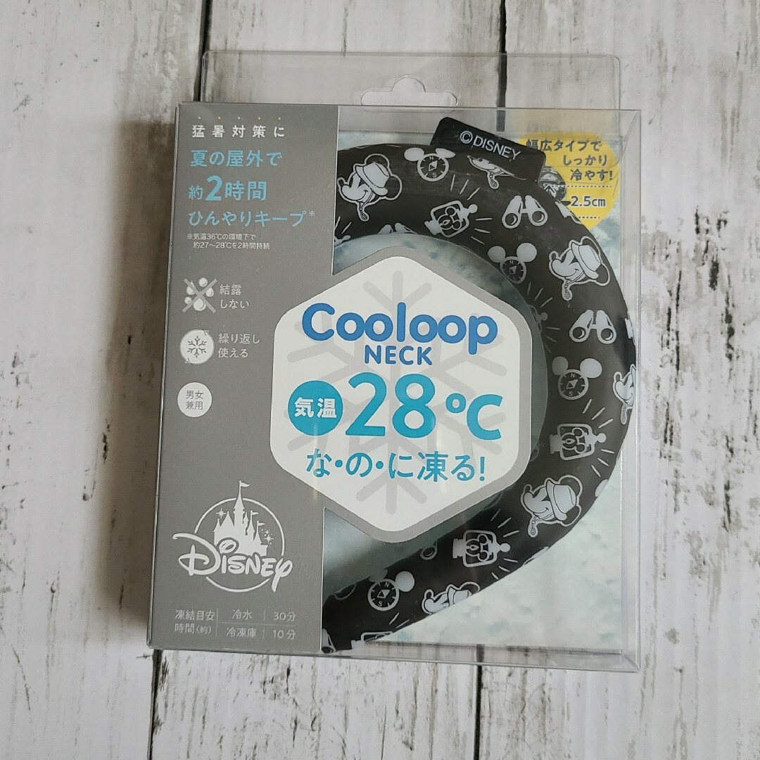 Disney(ディズニー)のcooloop　ネックリング　ディズニー　ミッキー　黒　Mサイズ スポーツ/アウトドアのスポーツ/アウトドア その他(その他)の商品写真