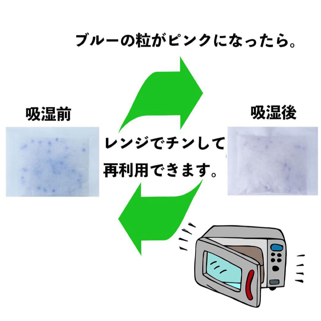 シリカゲル 1袋8個入り くりかえし 再利用シリカゲル 食品 ペットフード 保存 インテリア/住まい/日用品のキッチン/食器(その他)の商品写真