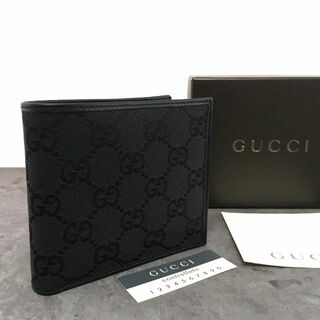グッチ(Gucci)の未使用品 GUCCI 二つ折り財布 04862.4276 黒 484(折り財布)