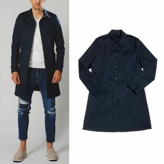 定価4.2万 wjk stretch poplin ステンカラーコート 湧き出る S 定価4.2万 wjk stretch poplin ステンカラーコート 湧き出る S