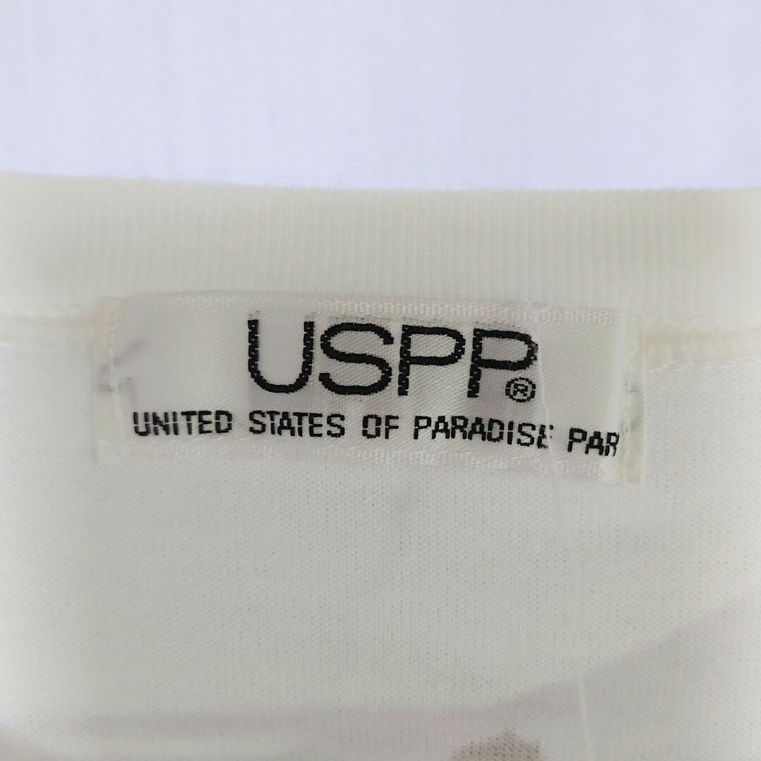 USPP 半袖シャツ 茶猫 ホワイト L ブラウンキャット レディースのトップス(Tシャツ(半袖/袖なし))の商品写真