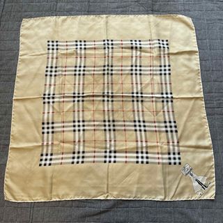 バーバリー(BURBERRY)のBURRERRYS バーバリー 大判 シルクスカーフ ノバチェック ロゴ(バンダナ/スカーフ)