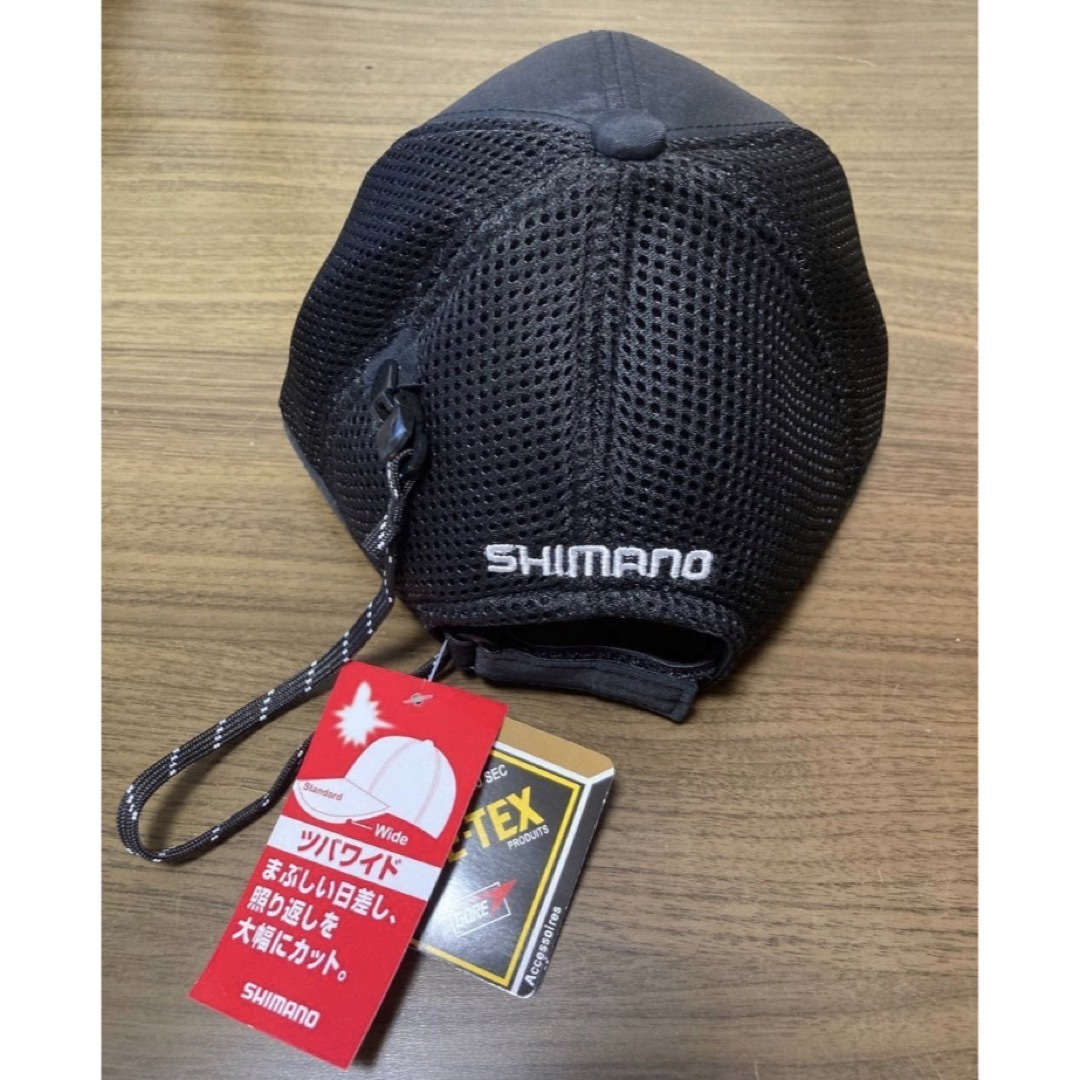 SHIMANO(シマノ)のシマノフィッシングキャップハーフメッシュWINDSTOPPERブラック新品未使用 スポーツ/アウトドアのフィッシング(ウエア)の商品写真