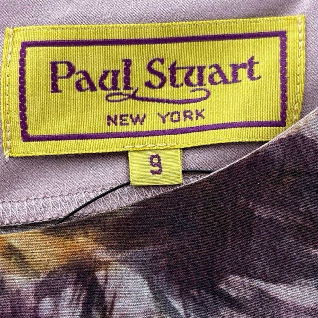 Paul Stuart(ポールスチュアート)の『USED美品』 PAUL STUART ポールスチュアート  花柄ワンピース シルク ピンク系 レディース サイズ9【中古】 レディースのワンピース(ひざ丈ワンピース)の商品写真