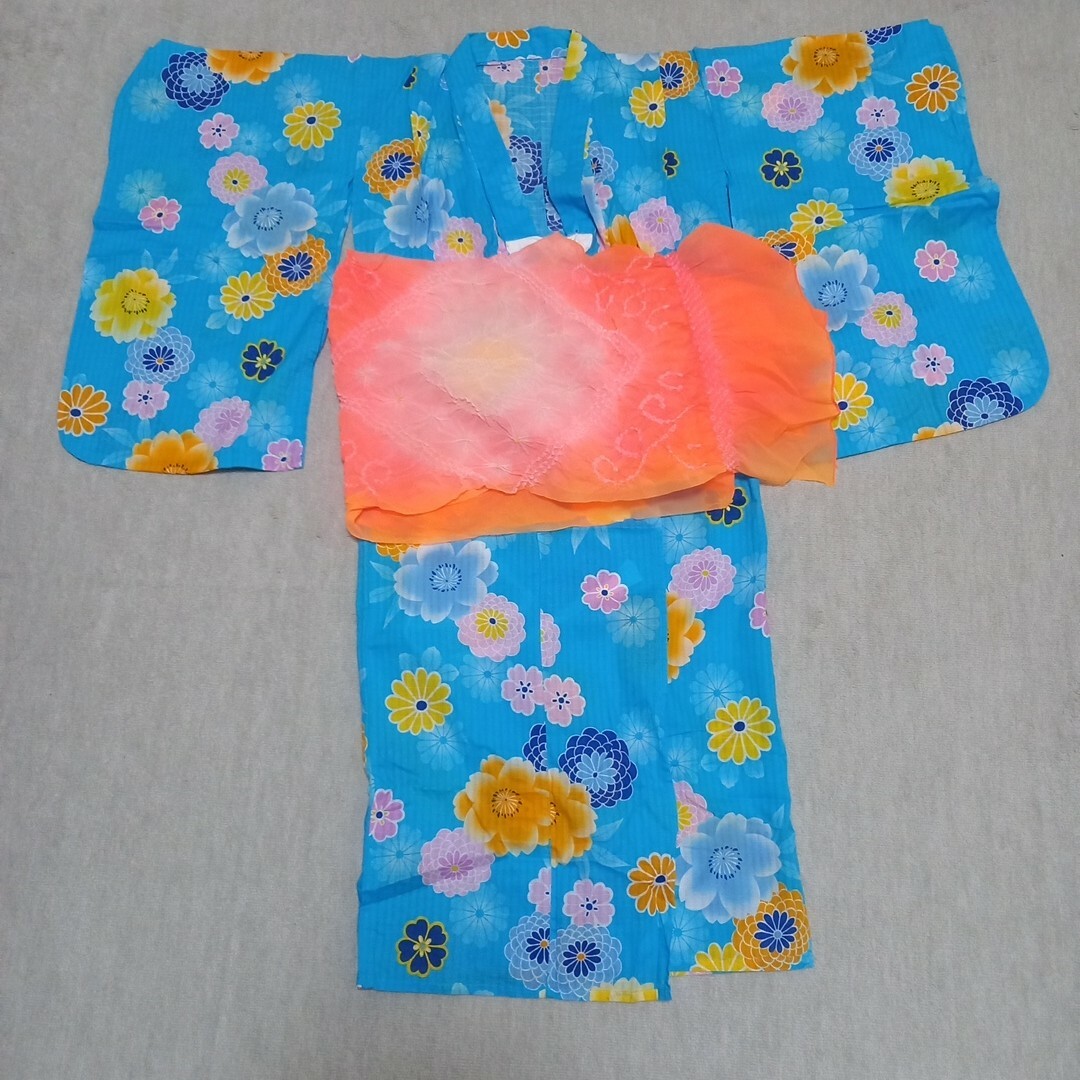 女児浴衣　兵児帯付 キッズ/ベビー/マタニティのキッズ服女の子用(90cm~)(甚平/浴衣)の商品写真