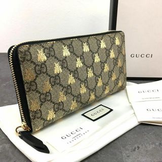 グッチ(Gucci)の未使用品 GUCCI ジップウォレット 410102 BEE 58(長財布)