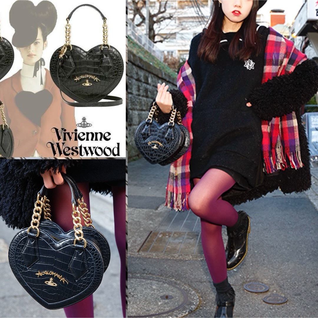 Vivienne Westwood(ヴィヴィアンウエストウッド)のレア Vivienne Westwood 2WAY チェーン ハートバッグ レディースのバッグ(ハンドバッグ)の商品写真