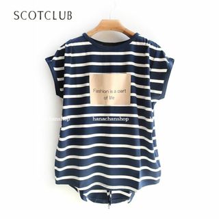 スコットクラブ(SCOT CLUB)の定価11000円【新品】スコットクラブ ヤマダヤ★ワッペン装飾ボーダーTシャツ(Tシャツ(半袖/袖なし))