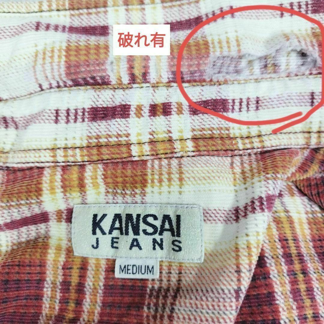 【KANSAI JEANS】カンサイジーンズ 長袖シャツ（M）チェック柄 レディースのトップス(シャツ/ブラウス(長袖/七分))の商品写真