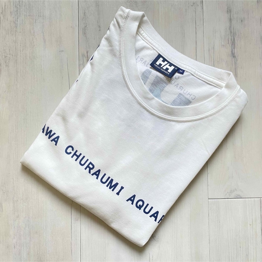 HELLY HANSEN(ヘリーハンセン)のTシャツ　ヘリーハンセン　沖縄　マンタ　Mサイズ　ホワイト メンズのトップス(Tシャツ/カットソー(半袖/袖なし))の商品写真