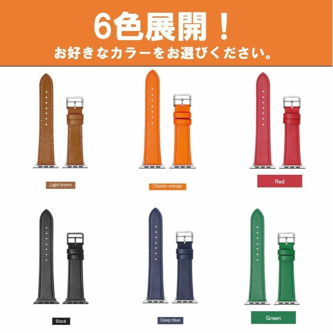 【限定セール！新品未使用】 アップルウォッチバンド 合皮 グリーン レディースのファッション小物(腕時計)の商品写真