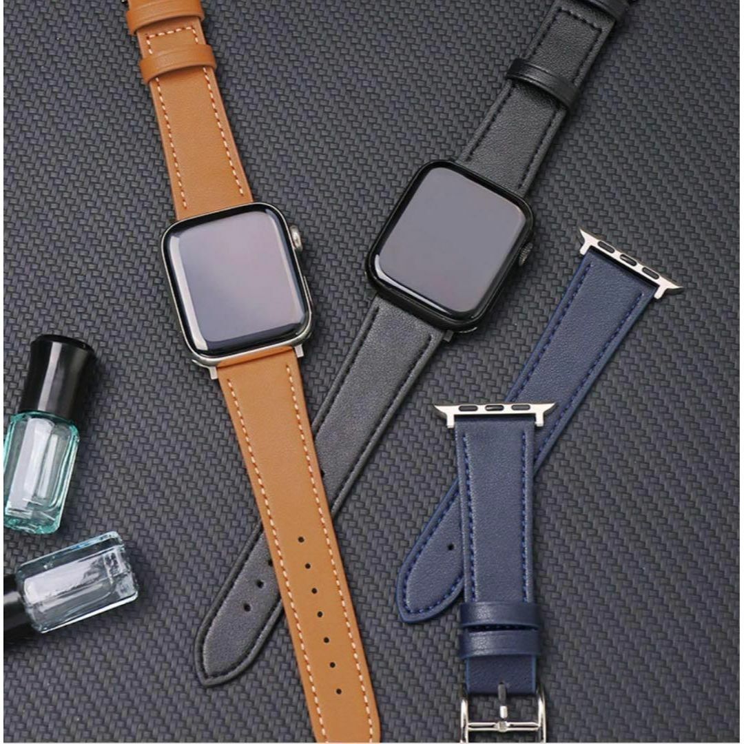 【限定セール！新品未使用】 アップルウォッチバンド 合皮 グリーン レディースのファッション小物(腕時計)の商品写真