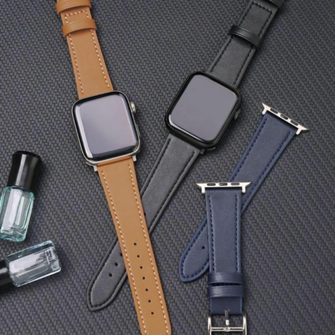 【限定セール！新品未使用】 アップルウォッチバンド 合皮 イエロー レディースのファッション小物(腕時計)の商品写真