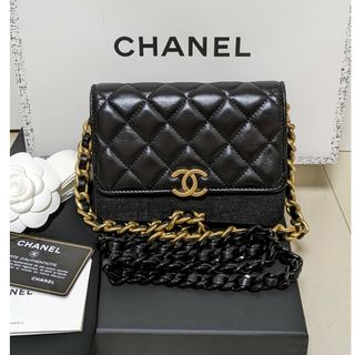 シャネル(CHANEL)の【新品】CHANEL　シャネル　チェーンウォレット　ショルダーバック　黒(ショルダーバッグ)